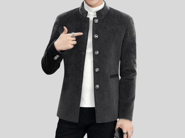 Áo vest nam cổ tàu cá tính